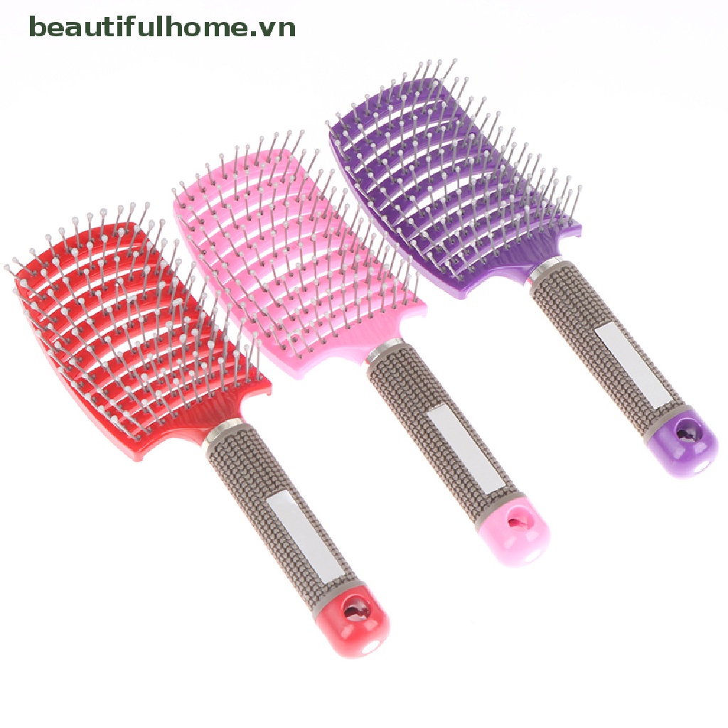 Lược Chải Tóc Răng Cong Mát Xa Da Đầu Chuyên Nghiệp