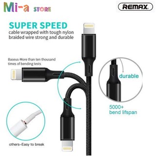 Dây Cáp sạc nhanh REMAX USB 3 đầu tốc độ 2.8 A chuẩn iphone micro type C