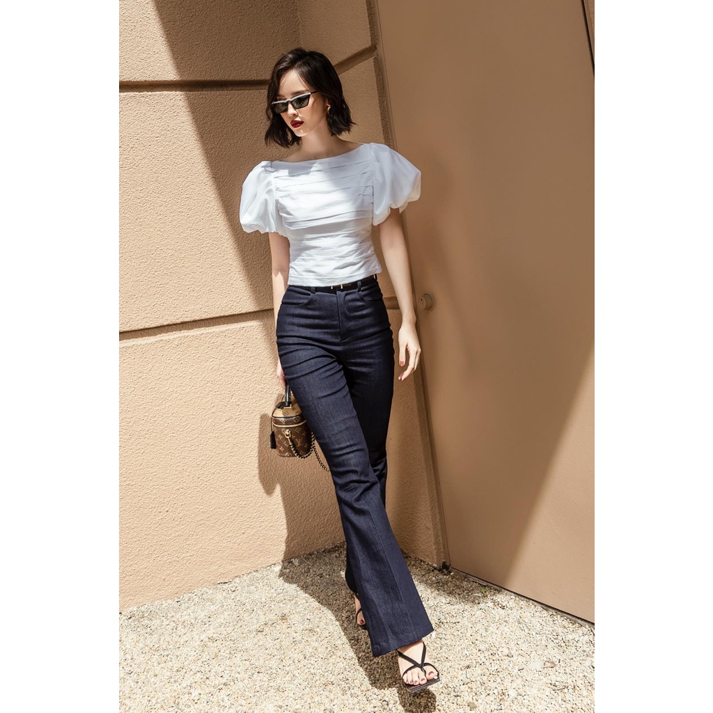 Quần denim ống loe nữ HUONG BOUTIQUE HBQ55