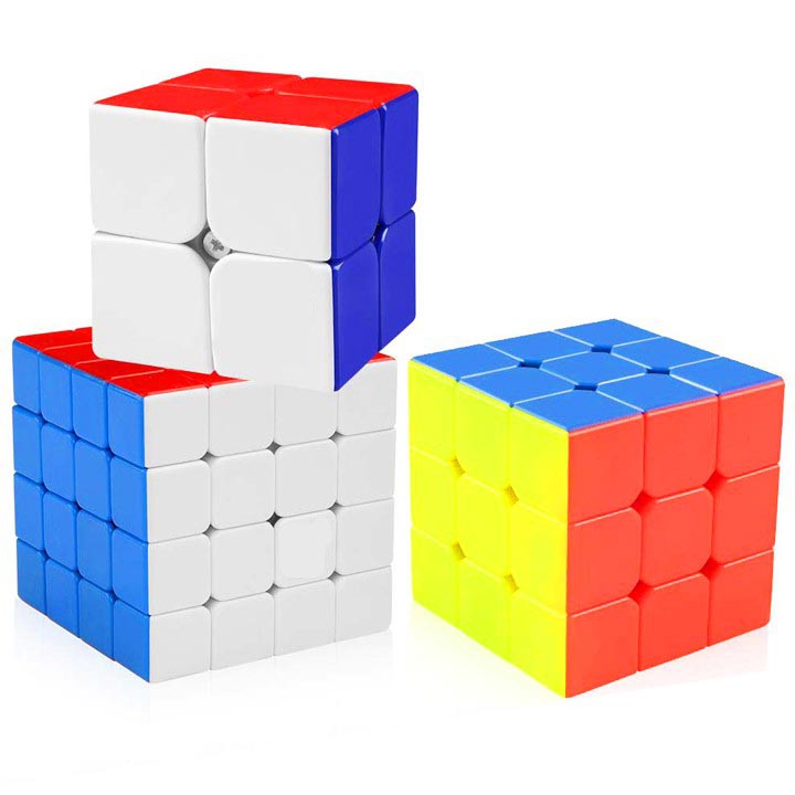 Combo 3 Rubik Qiyi MoYu 2x2, 3x3, 4x4 Trơn, Mượt. Rubic Đồ Chơi Phát Triển Kỹ Năng Cơ Bản, Rèn Luyện Trí Não