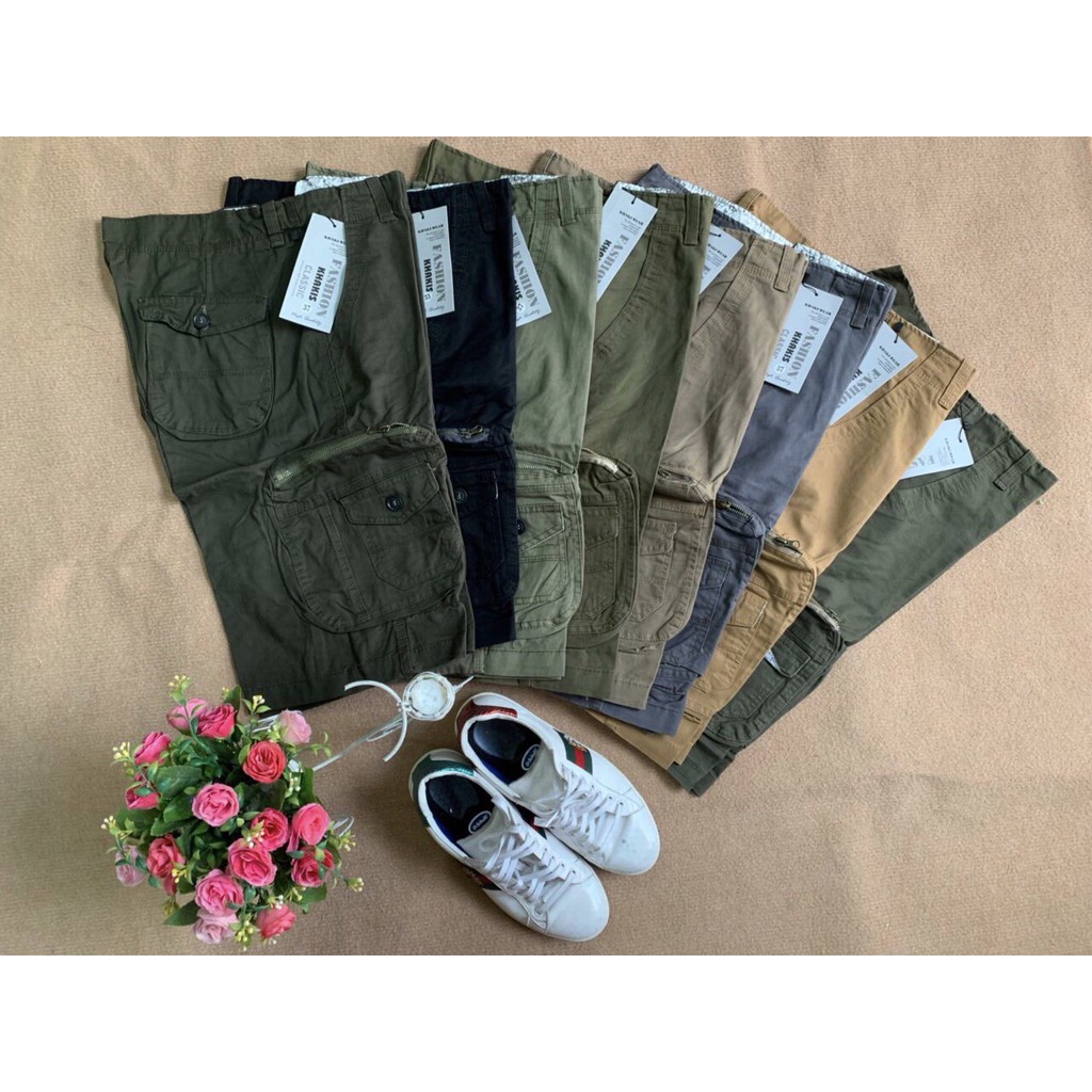 Kiểu dáng quần kaki túi hộp, dây kéo lửng hot