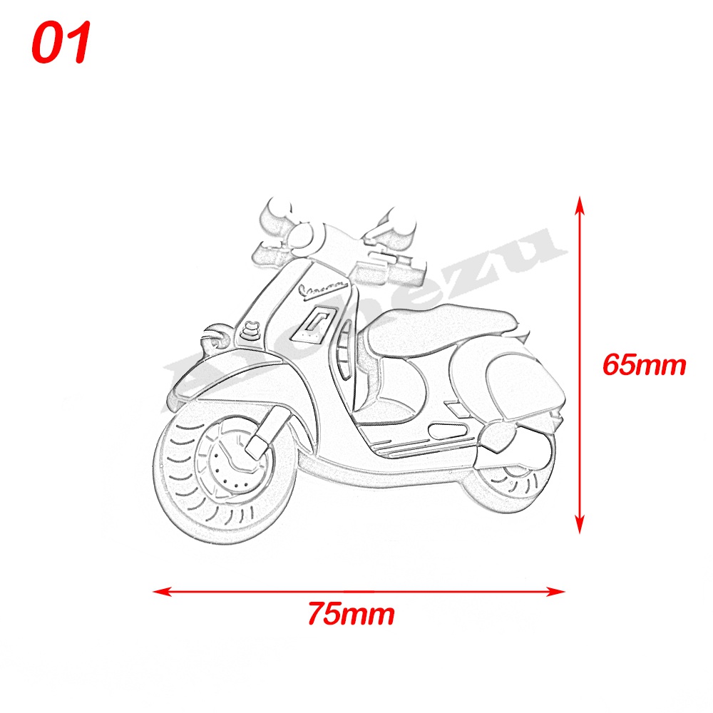 Móc Khóa Cao Su Trang Trí Nút Khởi Động Xe Máy Piaggio Vespa