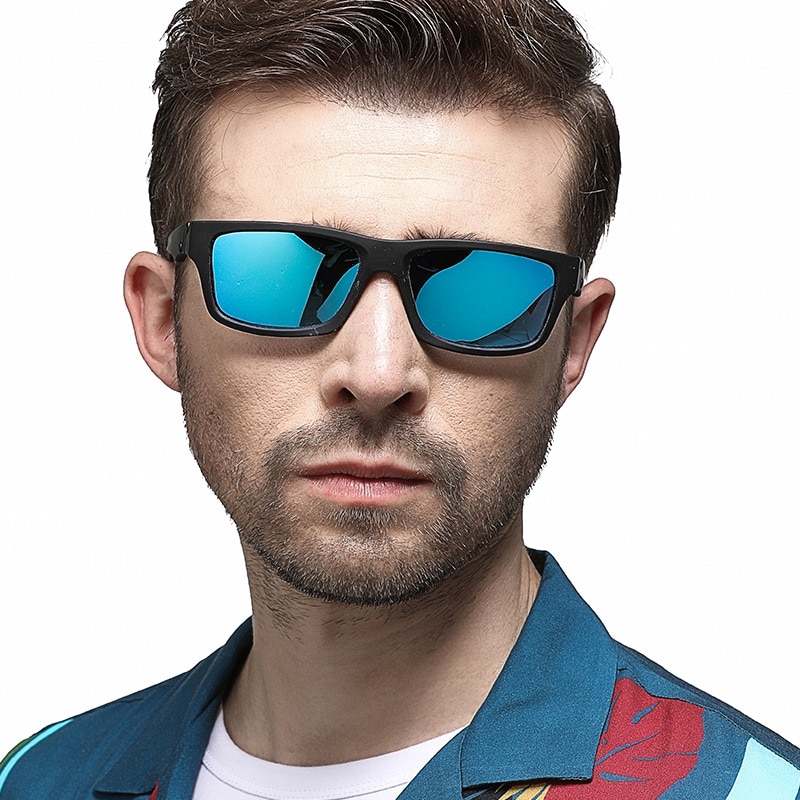 Mens Polarized Sunglasses Rectangle Driver Shades Sunglass Male Vintage Sun Glasses For Men Suare Mirror Summer UV400 Oculos