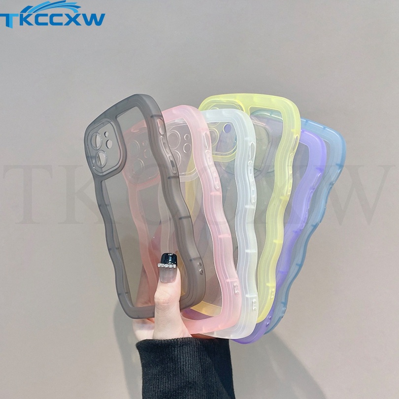 Ốp Điện Thoại Viền Gợn Sóng Màu Kẹo Ngọt Bảo Vệ Toàn Diện Chống Rơi Vỡ Cho Realme GT Master Edition GT Neo2 3T 2T Q3S Q3 Pro Carnival