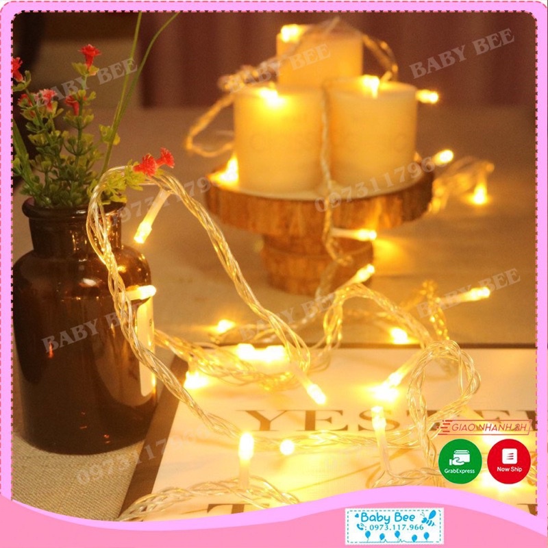 Dây Đèn Led Trang Trí Dài 4/10 Mét Cắm Điện