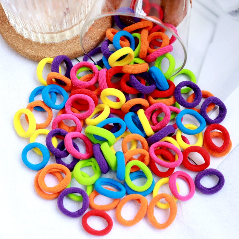 Set 50 Dây Chun Buộc Tóc Nhiều Màu Sắc Xinh Xắn Cho Bé Gái