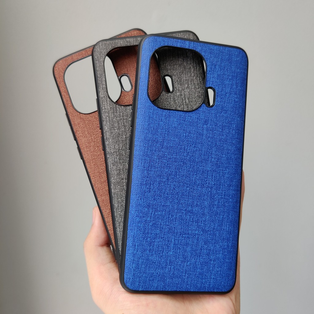 Ốp lưng Xiaomi Mi 10S, Mi 11 Pro vân vải Jean chống bám vân tay, Nhiều màu