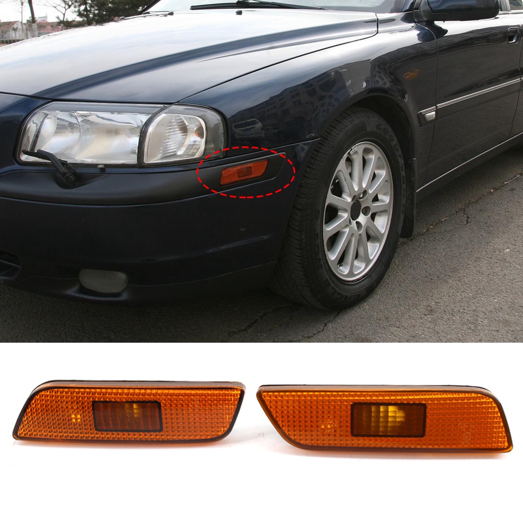 Bộ 2 Vỏ Đèn Tín Hiệu Bằng ABS Chất Lượng Cao 9188263 9188264 Phụ Kiện Chuyên Dụng Dành Cho Volvo S80 99-06