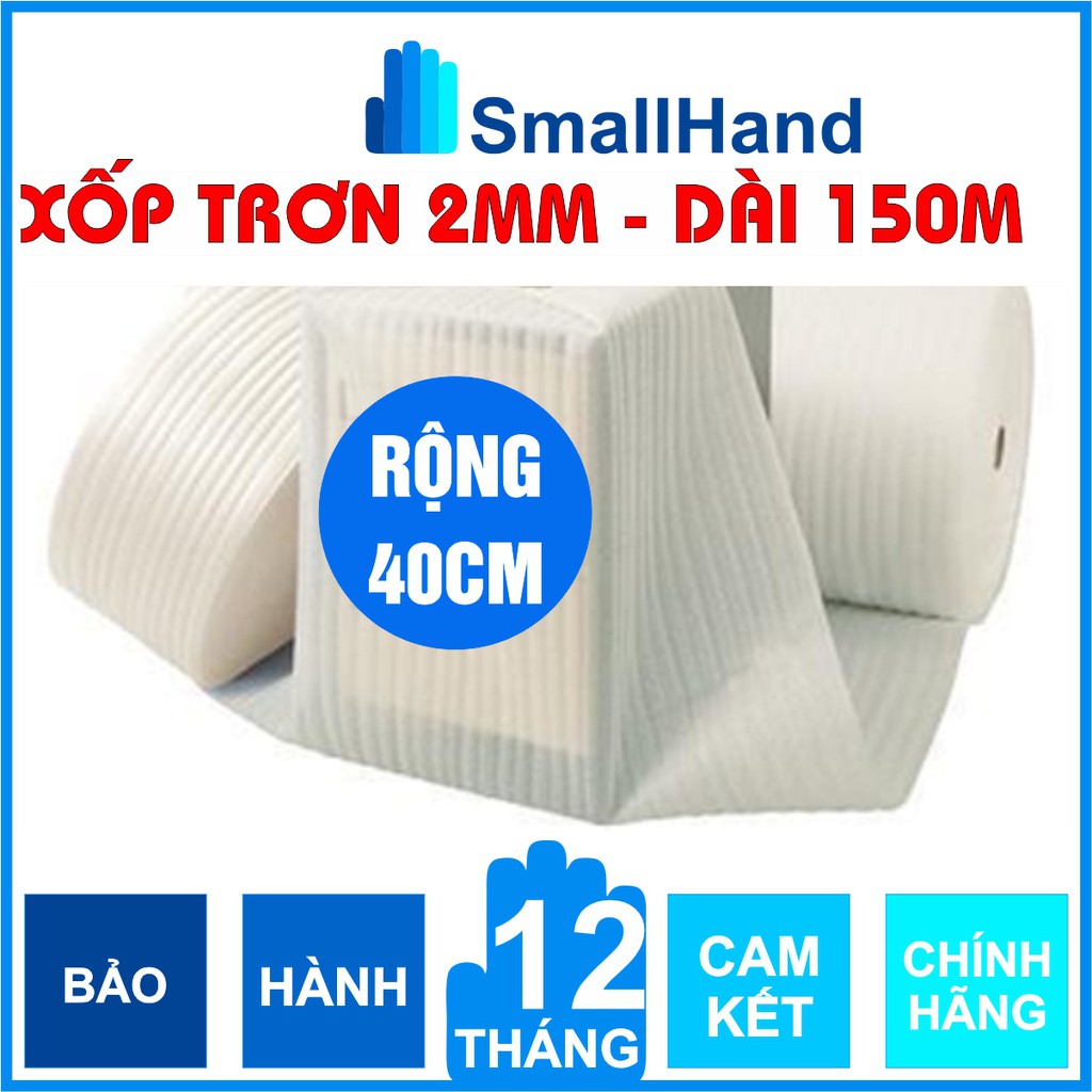 [Cuộn 150m x 40cm] Xốp trơn chống sốc 2mm lót bọc hàng hóa – Màng xốp Foam dùng lót nền trong thi công sàn gỗ