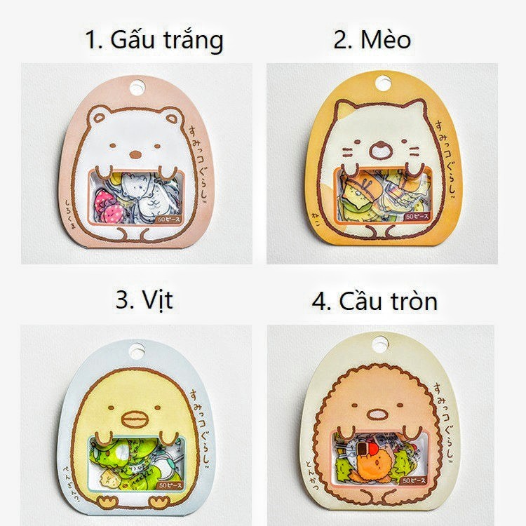 [ GIFT ] Set 6 hình dán ngộ nghĩnh cho xe máy, laptop, tủ bàn