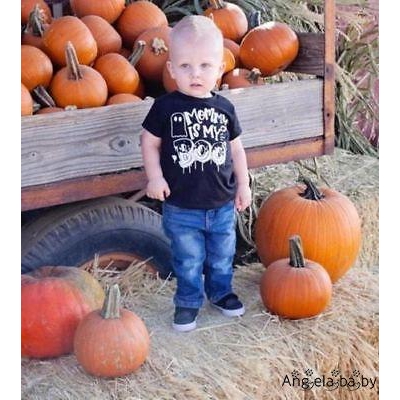 Áo Thun Cotton Họa Tiết Ma Đáng Yêu Theo Phong Cách Halloween Dùng Cho Trẻ Nhỏ