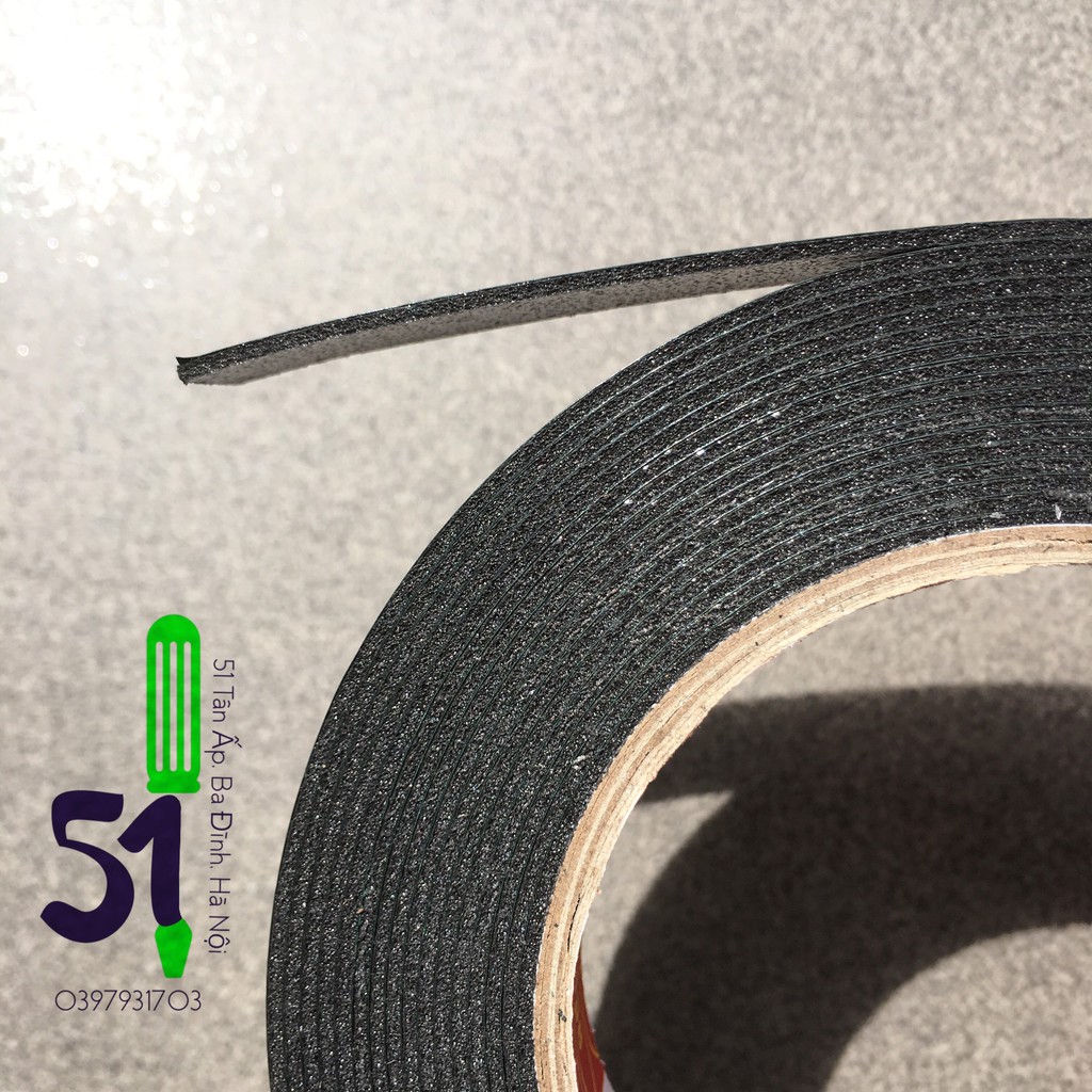 Băng dính 2 mặt xốp đen bản to - bản nhỏ | Băng keo