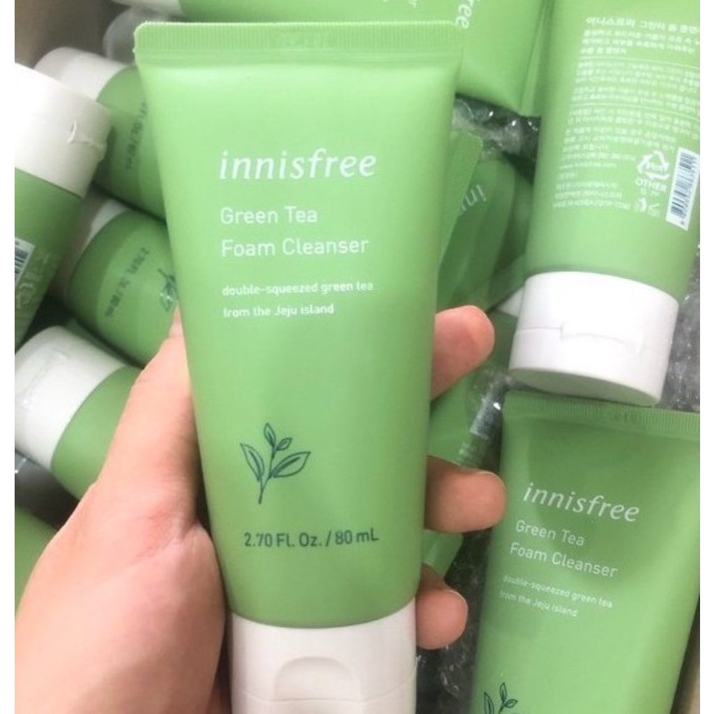 Sữa Rửa Mặt Innisfree Trà Xanh Da Dầu, Lựu Đỏ Cấp Ẩm Chống Lão Hoá
