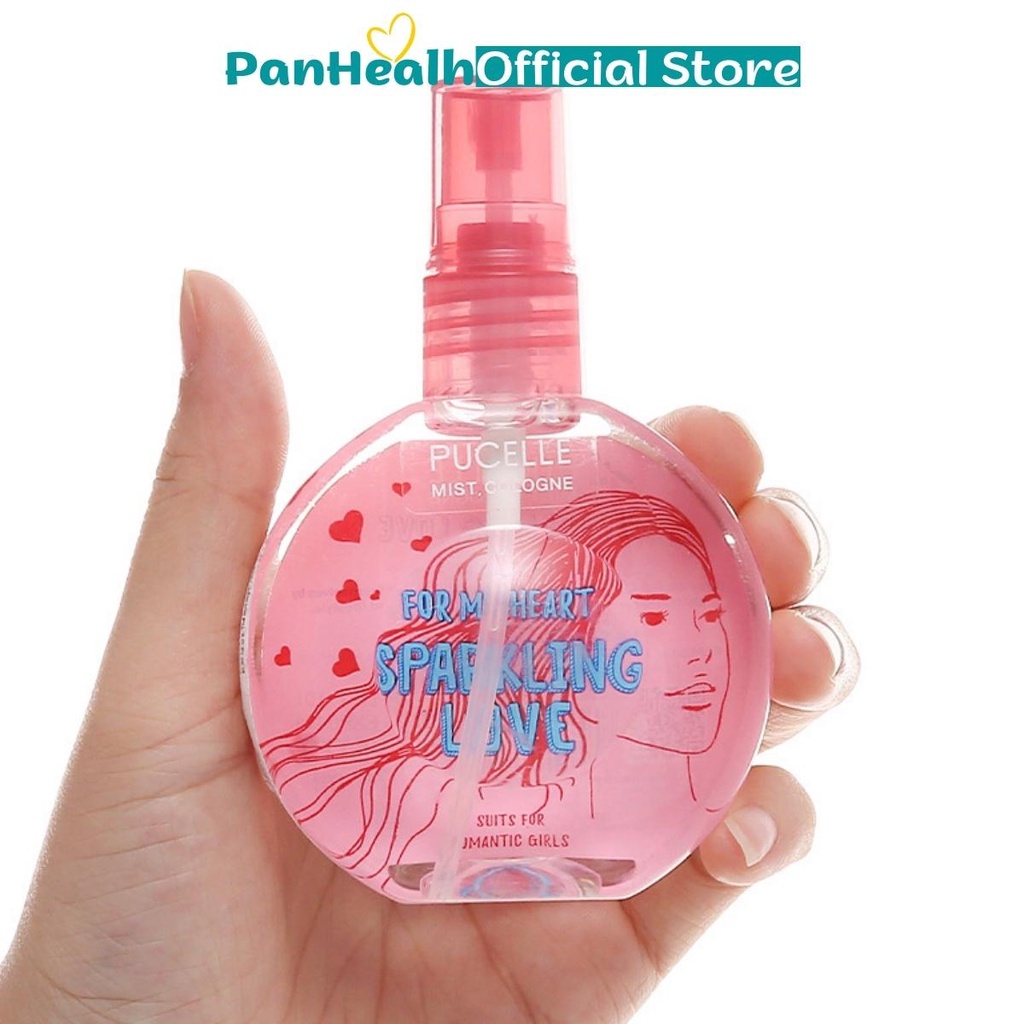 Nước hoa trẻ em Pucelle Sparkling Love 75ml, Xịt quần áo đuổi muỗi cho bé