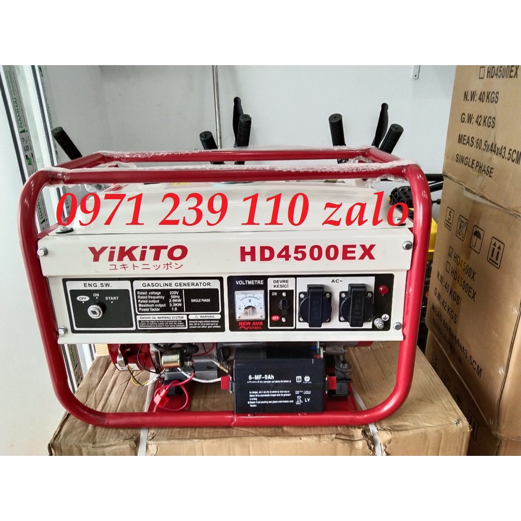 Máy phát điện chạy xăng 3kw Yikito HD4500EX Nhật Bản đề nổ