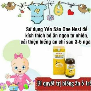 Siro yến sào one nest_ cho bé biếng ăn suy dinh dưỡng