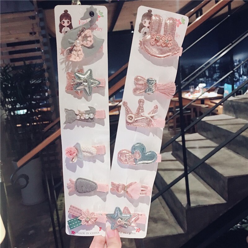 Set 6 kẹp tóc dễ thương dành cho bé gái