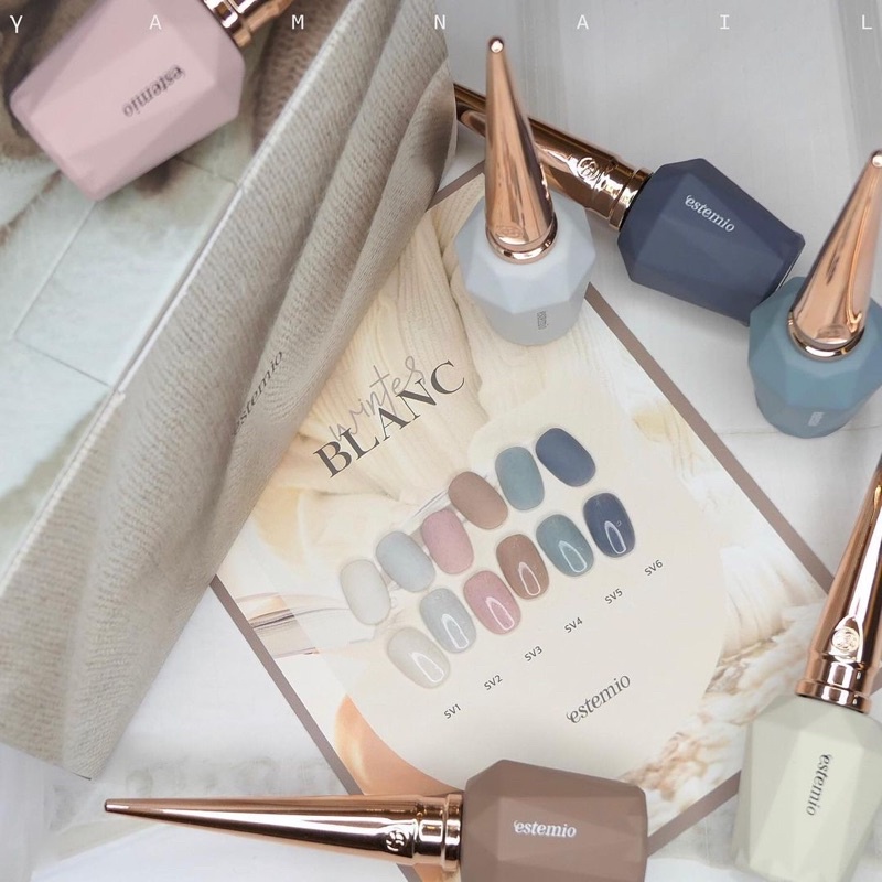 Sơn gel lông Estemio chính hãng Hàn Quốc set Winter Blanc