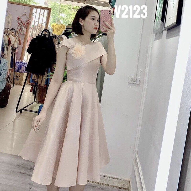 [ẢNH THẬT] V212 VÁY ĐẦM TRẮNG DỰ TIỆC, DẠ HỘI KỶ YẾU PROM, VÁY CÔNG CHÚA TIỂU THƯ, ĐẦM THIẾT KẾ CHÉO VAI ĐI TIỆC CƯỚI | BigBuy360 - bigbuy360.vn