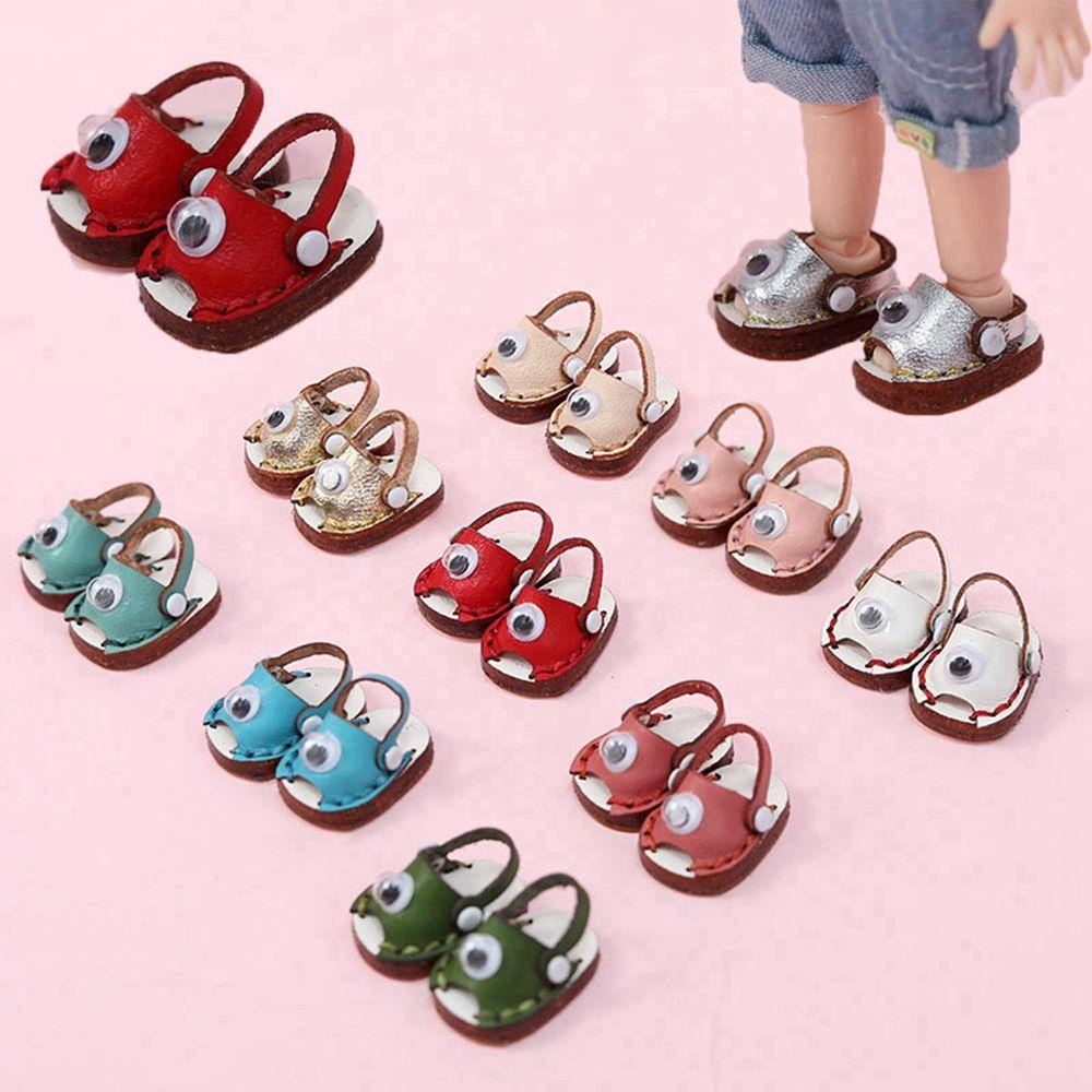 Giày Búp Bê Da Bò Màu Cầu Vồng Cho obitsu11GSCbody9OB11 Tỉ Lệ 1 / 11 OB11