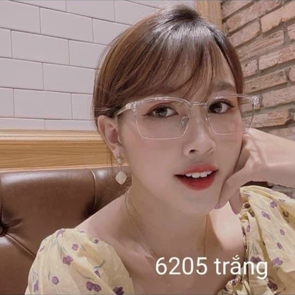 Mắt kính thời trang giả cận gọng kim loại chữ nhật đẹp AH1495-6F1 | BigBuy360 - bigbuy360.vn