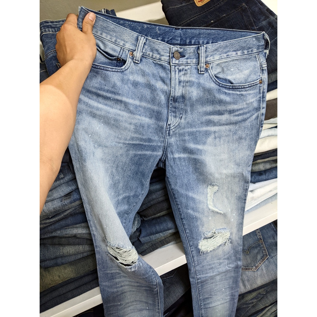 Quần jean nam chính hãng, chất co giãn, form silm fit cực tôn dáng