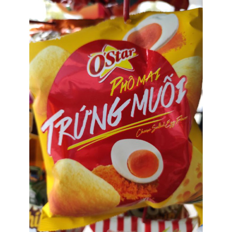 Combo 2 gói Bim bim O'Star vị trứng muối gói 32g