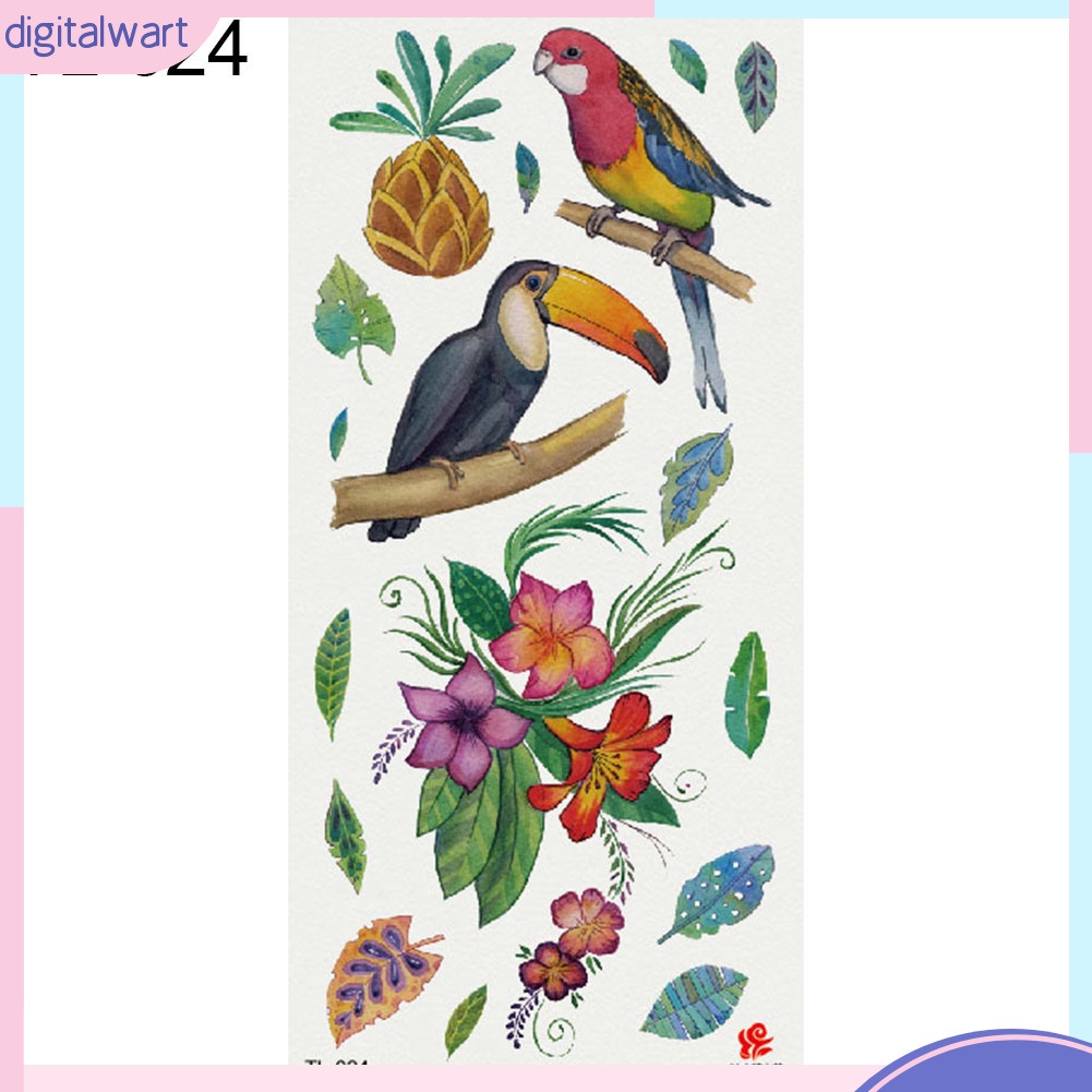 Hình xăm dán họa tiết lông vũ chống nước thời trang