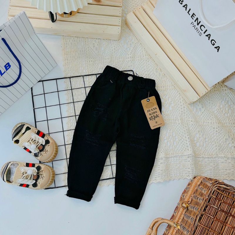 Quần kaki bé trai đen trắng 9-35kg