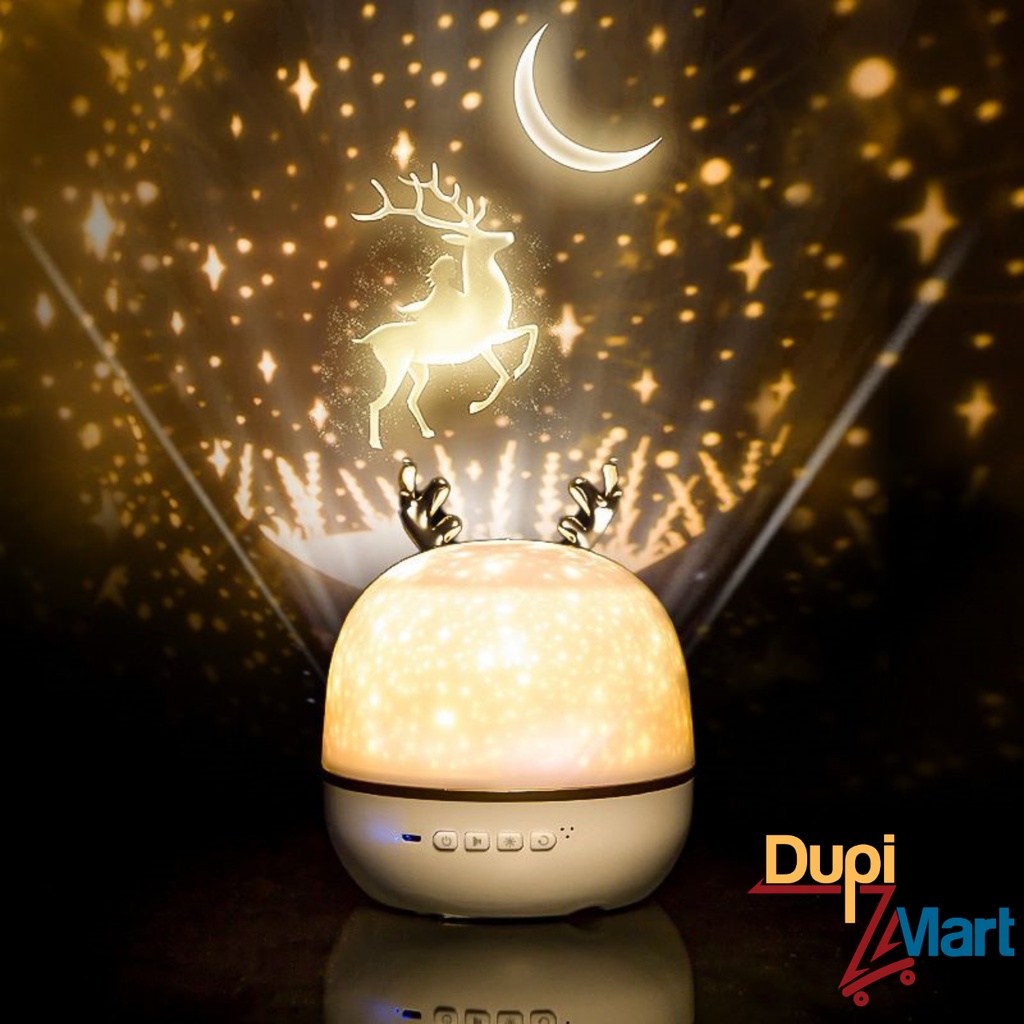Đèn Ngủ Chiếu Sao Vũ Trụ, Cổ Tích, Đại Dương, Sinh Nhật, Giáng Sinh - Đèn LED 3D Xoay Tự Động Lãng Mạn