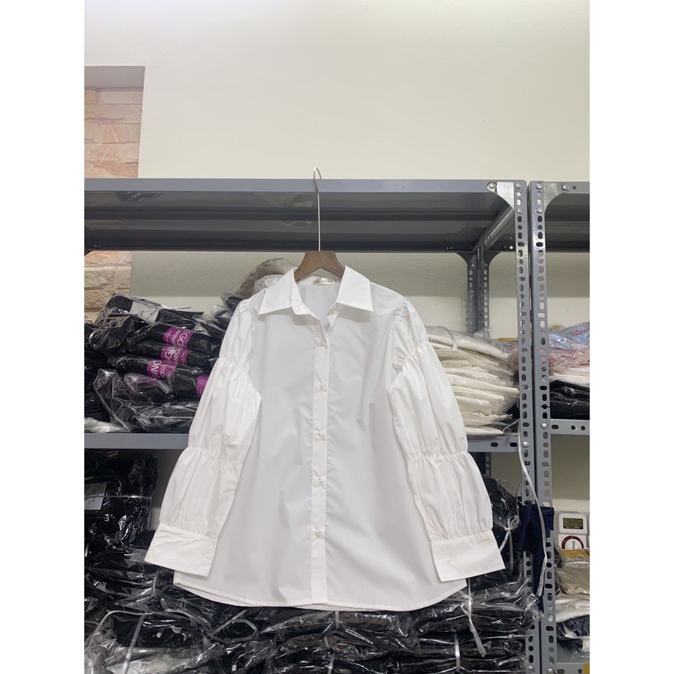 [SẴN/VIDEO] ÁO SƠ MI XIAOZING TAY BO CÁCH ĐIỆU ÁO TRẮNG SANG CHẢNH KHÔNG NHĂN