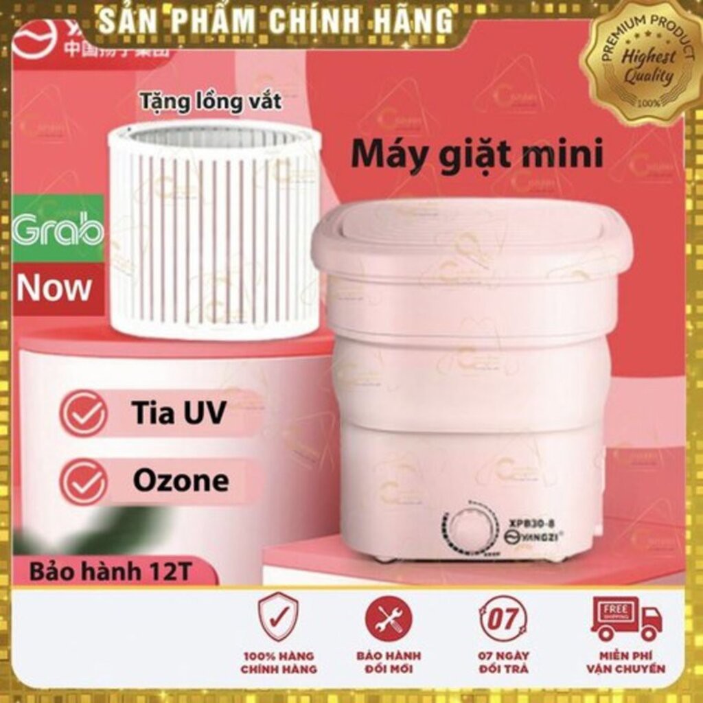 Máy giặt mini Yangzi tự động sấy khô gấp gọn cao cấp giặt giày và đồ lót em bé tiện lợi.