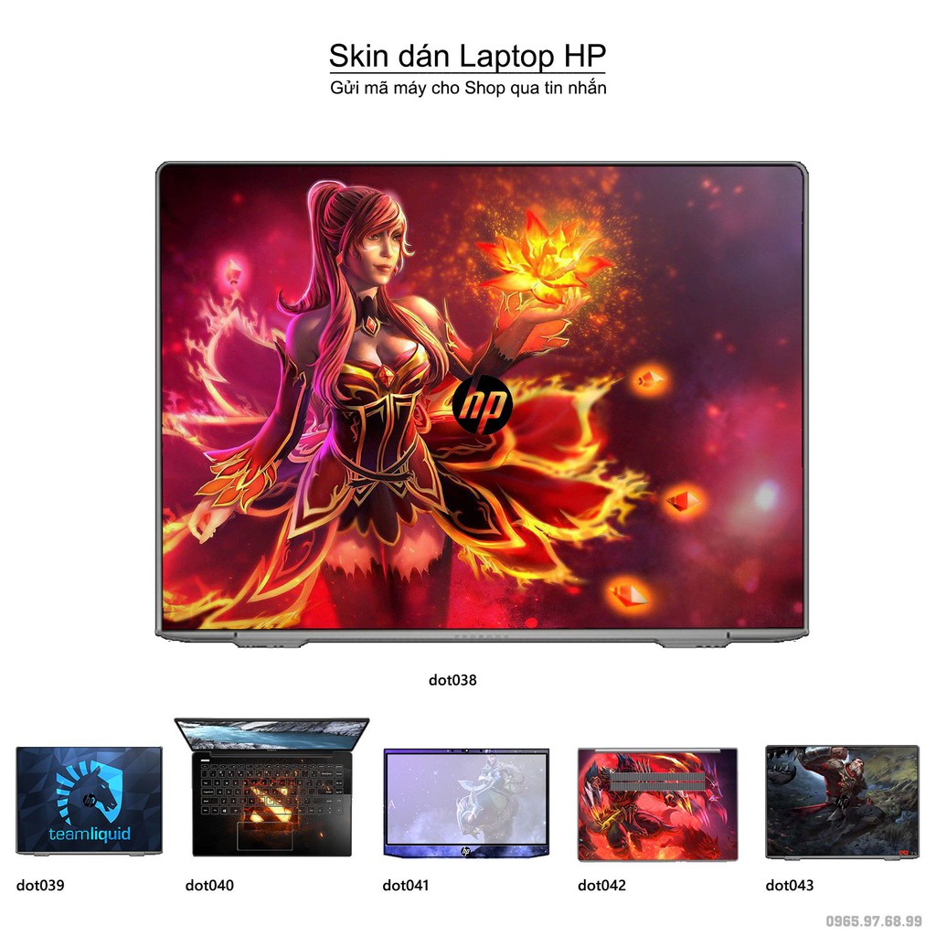 Skin dán Laptop HP in hình Dota 2 nhiều mẫu 7 (inbox mã máy cho Shop)