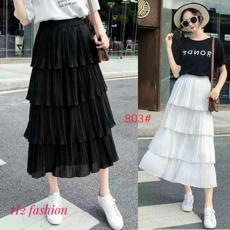 CHÂN VÁY MIDI 4 TẦNG