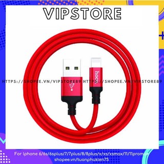 Cáp sạc ip ⚡ cáp lightning hoco x14 ⚡dây dù 1m-2m chính hãng cho ip - vipstore89