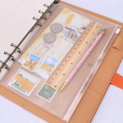 Storage Bag Transparent Loose Sheet Notebook Zipper self-sealing file HolderMua Kèm Deal Sốc-168