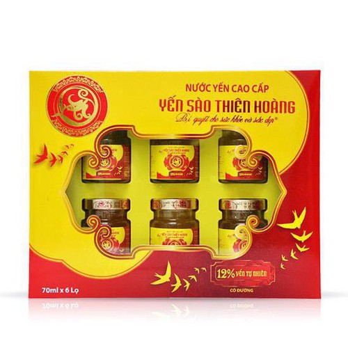 Combo 2 Hộp Yến Sào Cao Cấp Thiên Hoàng 12% Có Đường, Date Mới