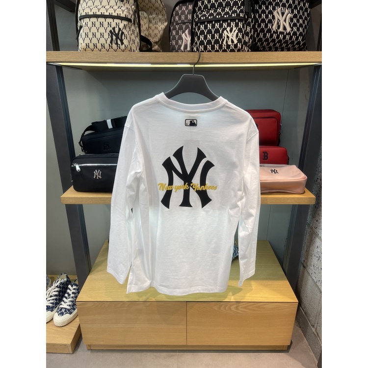 MLB Áo thun tay dài cổ tròn cỡ lớn thời trang mùa xuân cho nam và nữ 31TS3L