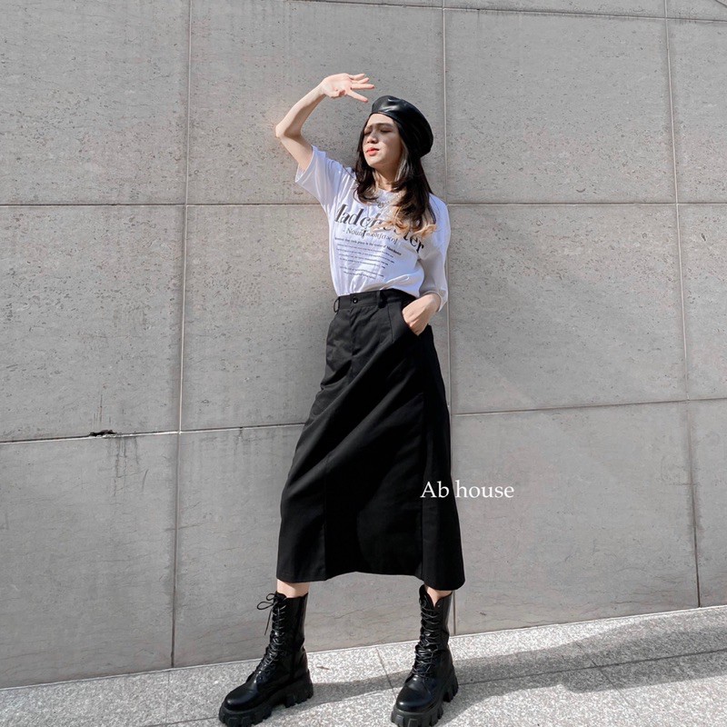 Chân Váy Dài Kaki UNJIN Ulzzang (Ảnh Thật/Có Sẵn) | BigBuy360 - bigbuy360.vn