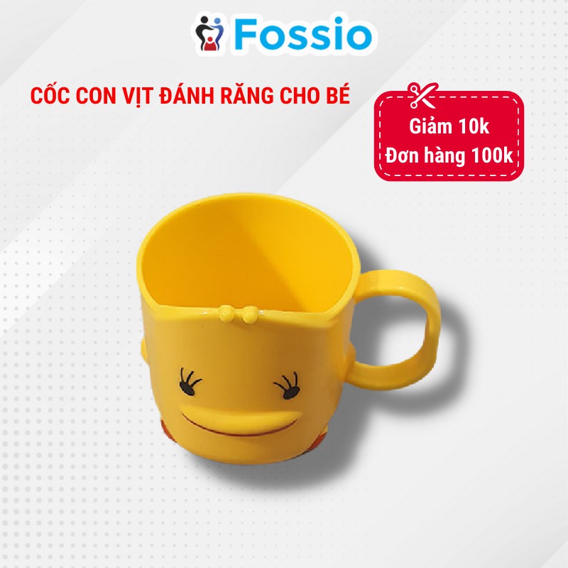 Cốc đánh răng hình con vịt cho bé đáng yêu FOSSIO kích thích trẻ đánh răng