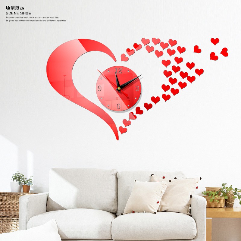 Đồng hồ 3D trang trí treo tường tự lắp ghép phong cách châu Âu Song An Eco