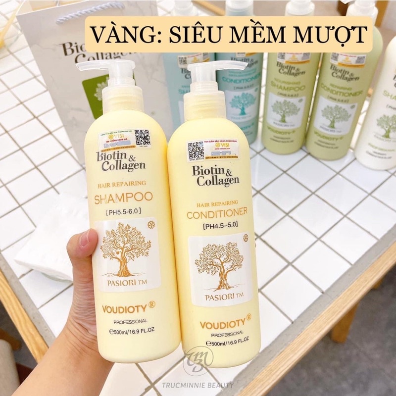 Cặp dầu gội Biotin Collagen