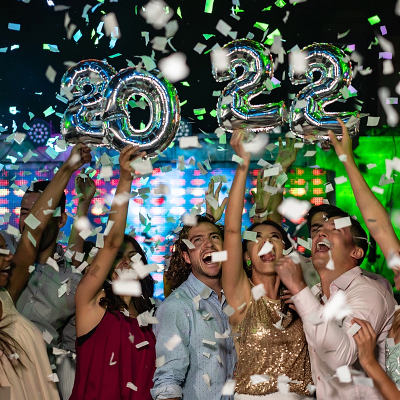 Bong bóng hình số 2022 trang trí nhà cửa mừng năm mới 16 inch