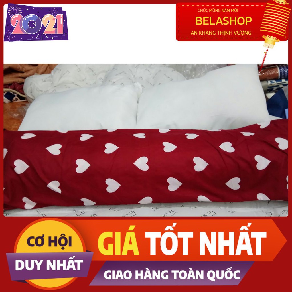 Vỏ gối ôm mẫu tim đỏ