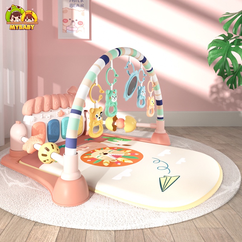 Thảm đàn piano cho bé nằm chơi cao cấp phát triển thính giác thị giác đèn,nhạc, Mybaby