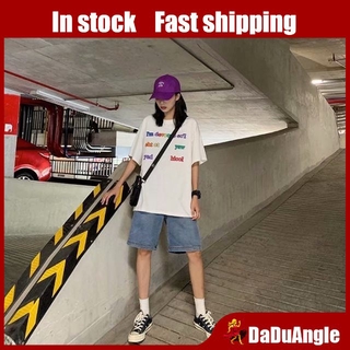 Quần Đùi Denim Ống Rộng Lưng Cao Thời Trang Mùa Hè Dành Cho Nữ