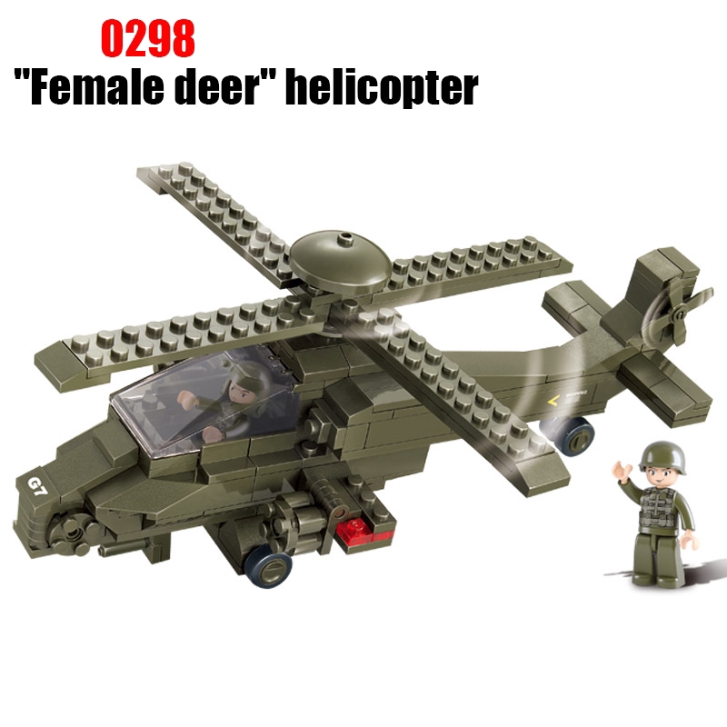 Bộ mô hình LEGO lắp ghép xe quân đội cho trẻ