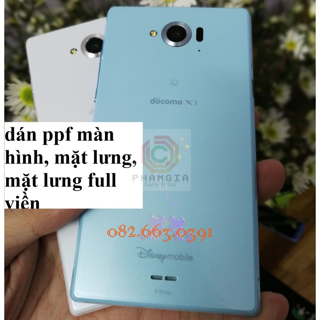 Dán mặt lưng PPF,carbon Sharp AQous SH02G chống trầy xước