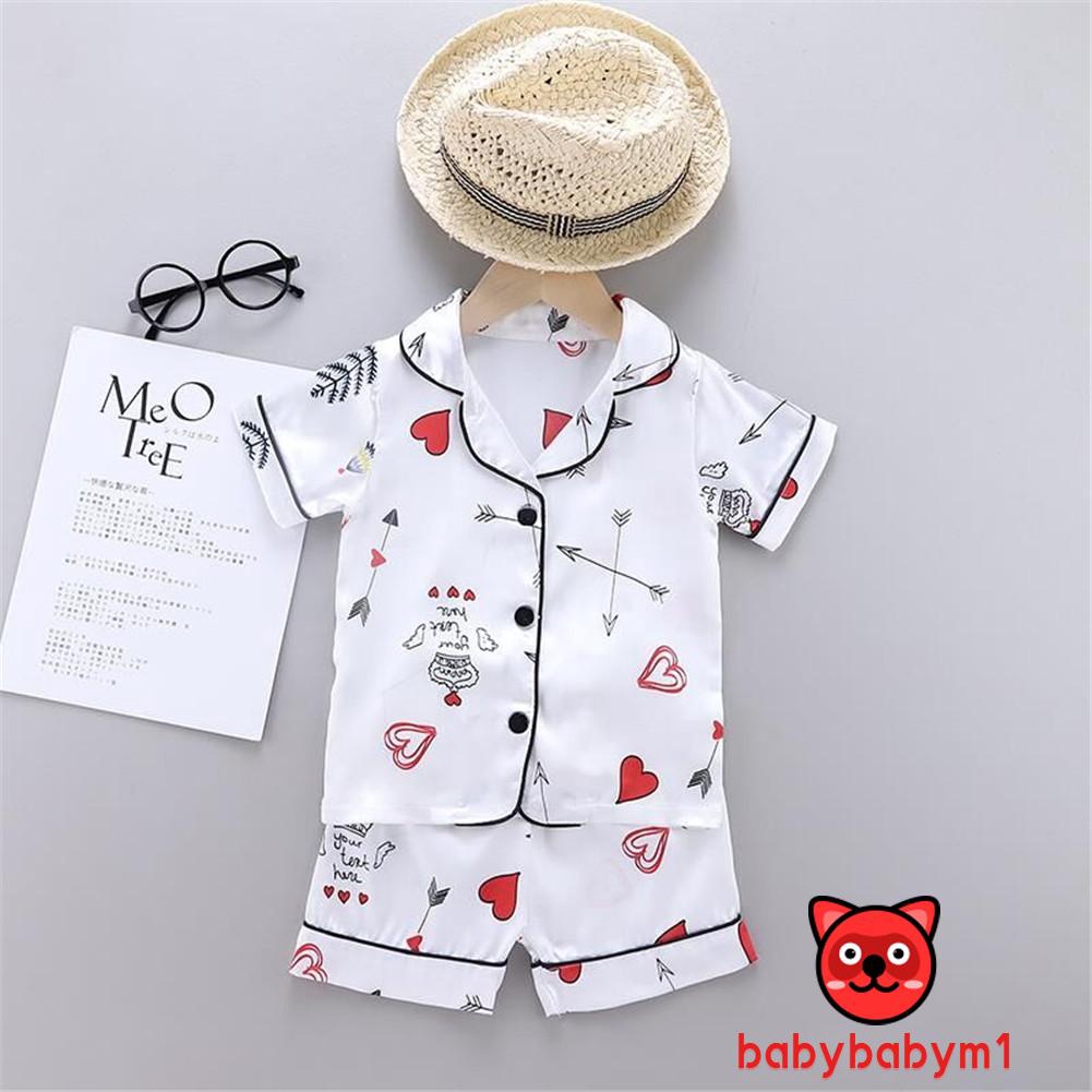 Set Đồ Ngủ Áo Tay Ngắn + Quần Sọt Cho Bé