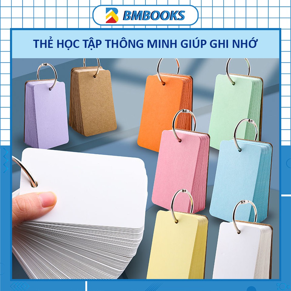 Thẻ học thông minh FlashCard để học từ vựng, công thức cho học sinh giá rẻ tiện lợi BMBooks